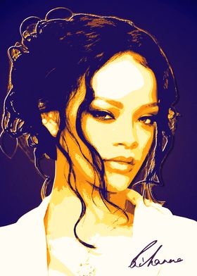 Rihanna Pop Art Portrait