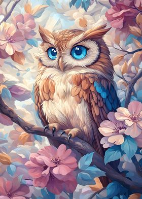 Owl in Blossom