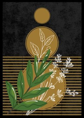 Minimalist Gold Geometric Floral-preview-3