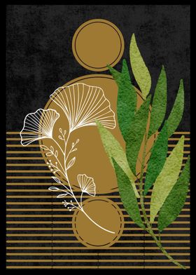 Minimalist Gold Geometric Floral-preview-2