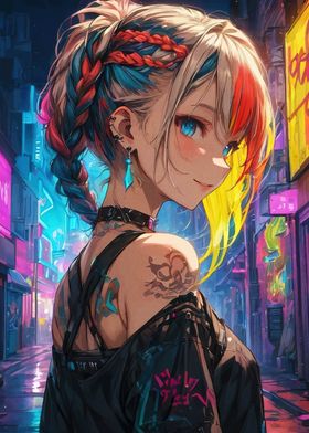 Anime Girl Neon-preview-0