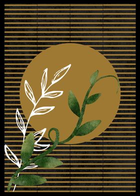 Minimalist Gold Geometric Floral-preview-1