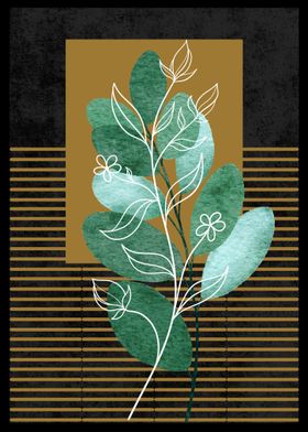 Minimalist Gold Geometric Floral-preview-2