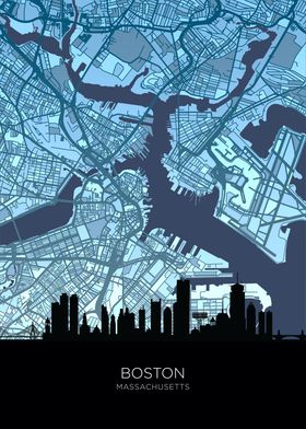 Skyline Map Lightblue-preview-1