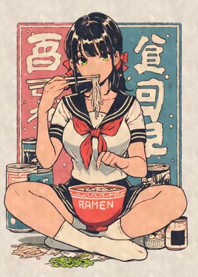 Aesthetic Anime Ramen Art-preview-2