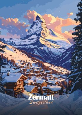 Travel Poster Ski Place-preview-0