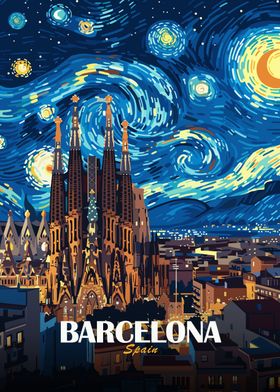 Travel Poster Starry City-preview-0