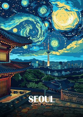 Travel Poster Starry City-preview-2