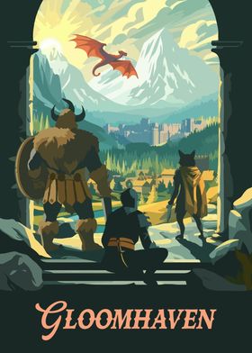 Board Game Inspired Illustration Poster-preview-1