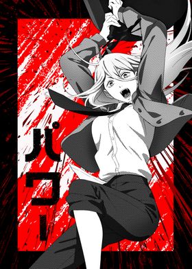 Chainsaw Man Black Red White-preview-3