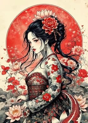 Misty Mount Fuji Landscape Kimono-preview-2