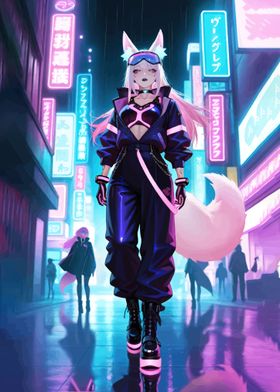 Cyberpunk Kitsune Streetwear-preview-0