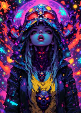 Girl With Horns And Glowing Eyes-preview-1