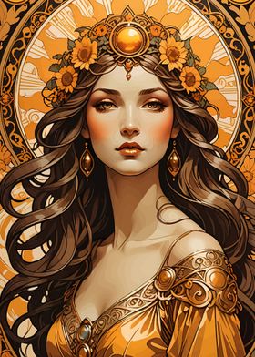 Art Nouveau Zephyr Goddess-preview-2