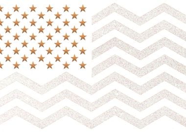 GATSBY STARS GLITTER FLAG