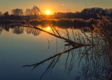 Sunset reflection