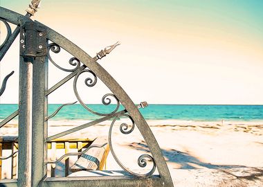 Gate Pointing to Ocean