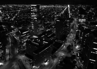 Bogota at night. A photo taken from Torre Colpatria, on ... 