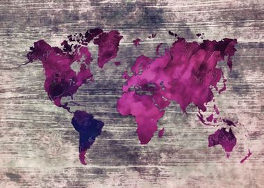 World map watercolor 7