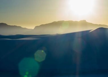 Sunset at white sands, New Mexico