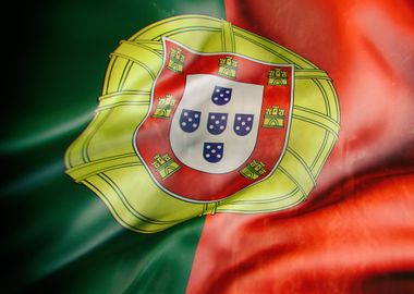 Portugal flag waving in the wind