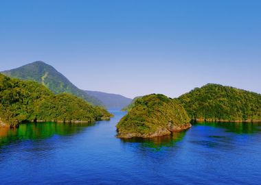 Dusky Sound in Fiordland National Park, New Zealand. © ... 