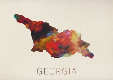 Georgia Watercolor Map