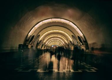 At the metro station