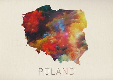 Poland Watercolor Map