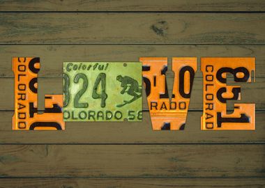 Colorado State Love Heart License Plates Art Phras