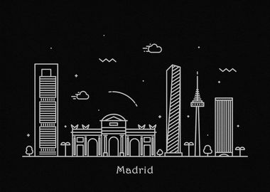 Madrid Skyline, Spain