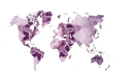 map of the world violet