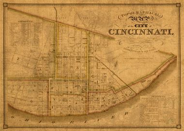 Map of Cincinnati Ohio 1841