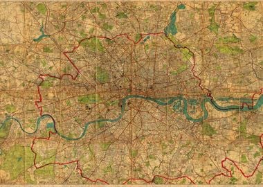 Map of London England 1899