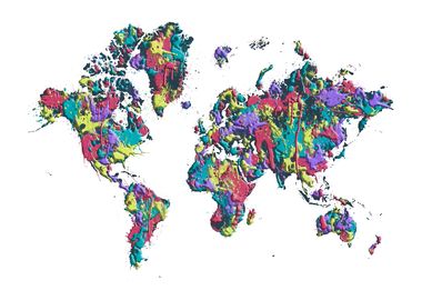 POP ART World Map 