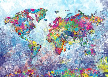 world map colors