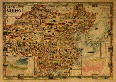 Vintage Map of China