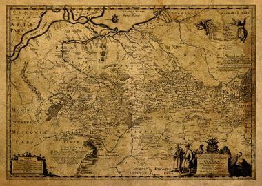 Vintage Map Ukraine 1650