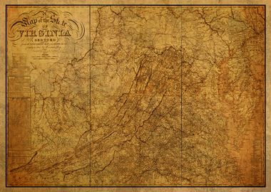 Map of Virginia 1828