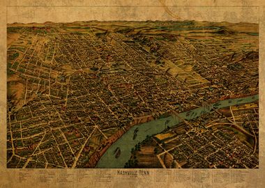 Map of Nashville 1880