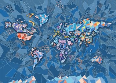 world map geometric 2