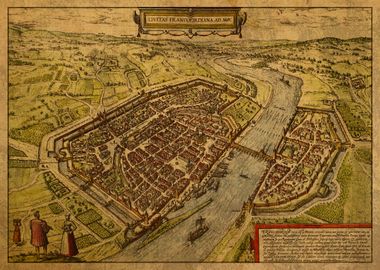 Map of Frankfurt 1500s