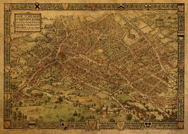 Map of Birmingham UK 1730