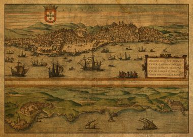 Map of Lisbon 1598