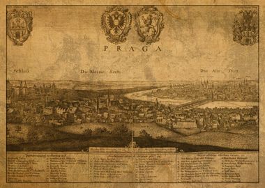 Map of Prague 1636