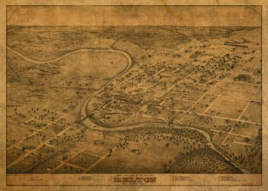 Map of Belton Texas 1881