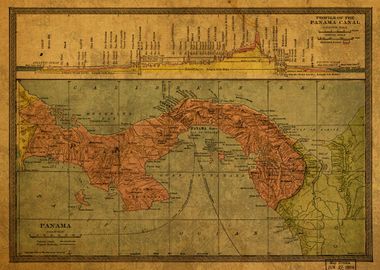 Map of Panama Canal 1904