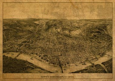 Cincinnati Ohio Map 1900