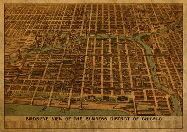 Chicago Business Map 1898