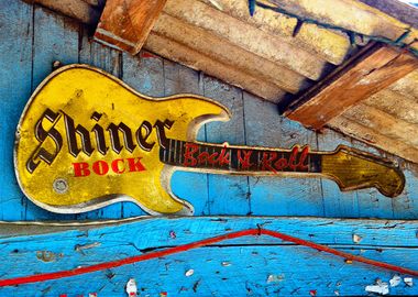 Vintage guitar sign